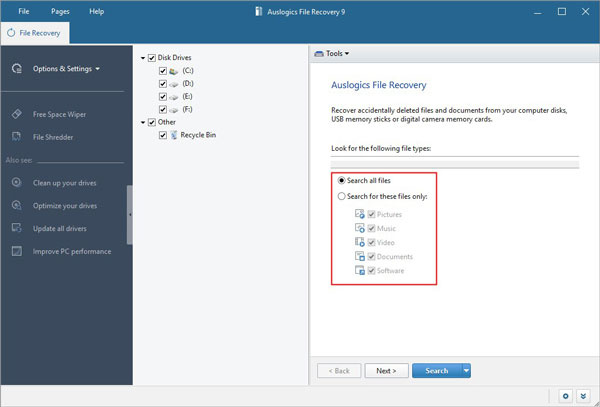 Auslogics File Recovery文件恢复