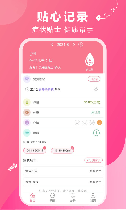 大姨妈月经期助手app截图1